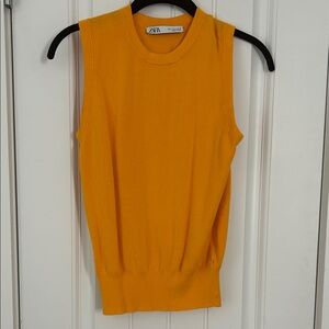 Zara Vibrant Orange Knit Tank